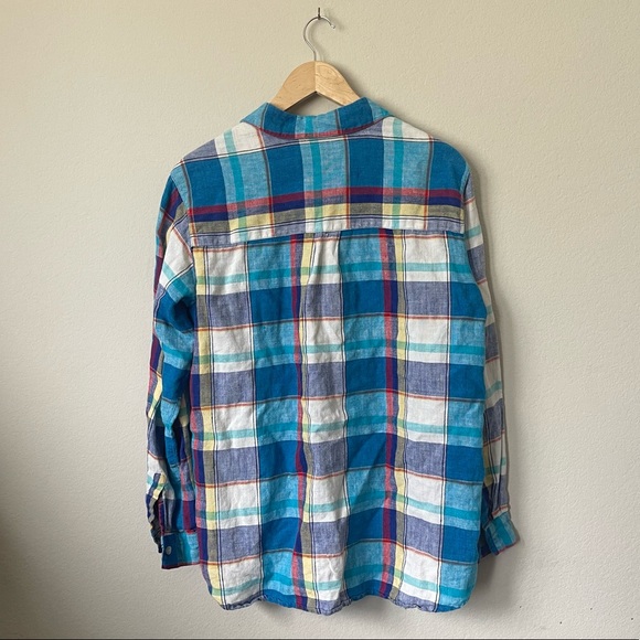 Chicos Design Linen Button Down Blouse - Picture 2 of 12